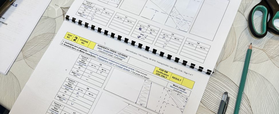 Skujkoku zāģmateriālu vizuālās šķirošanas kursi pēc stiprības klasēm sadarbībā ar MiTek Baltic